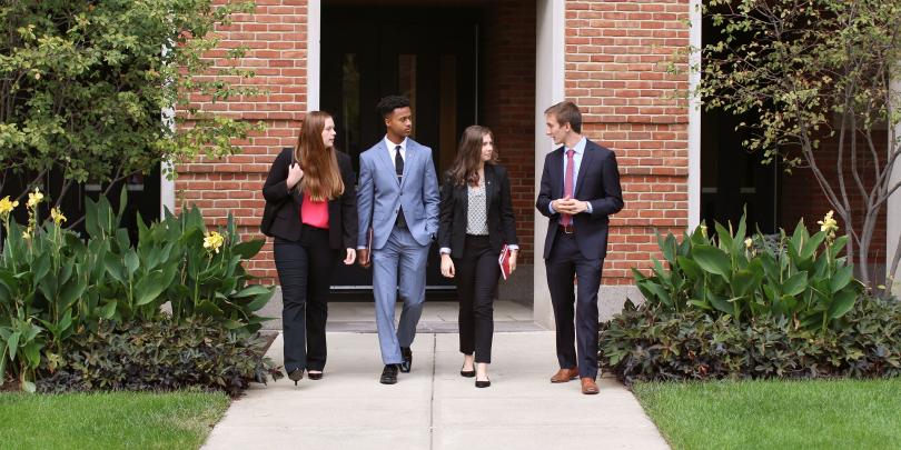 Picture of students walking