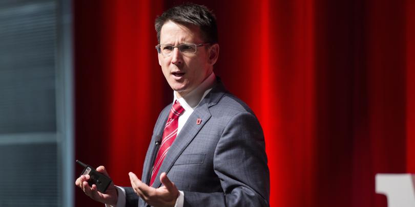 Speaker at a conference