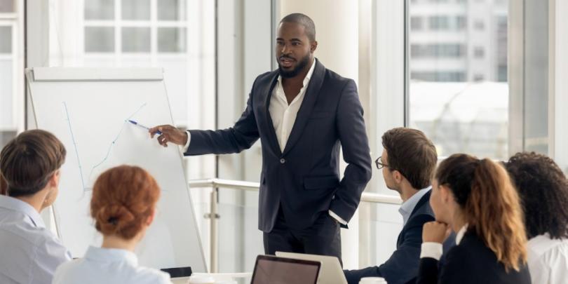 Man giving presentation