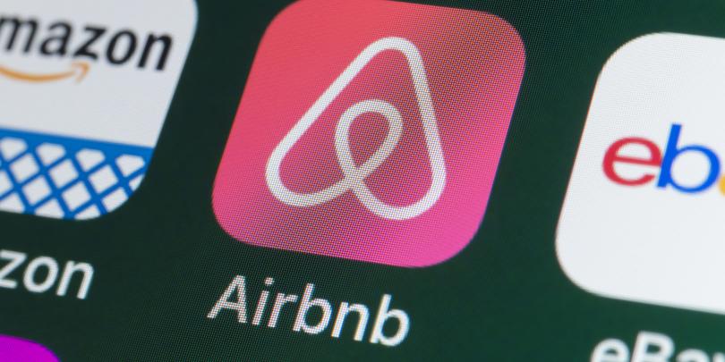 Airbnb app on phone screen