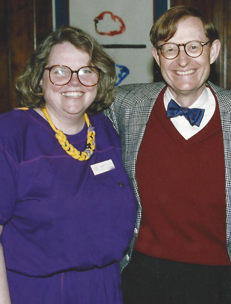 Barbie Tootle and former Ohio State president, E. Gordon Gee in 1993