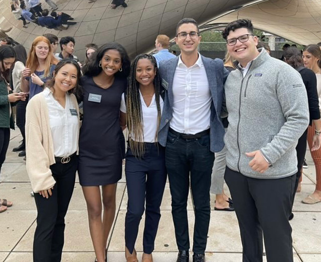 Jasmine Mathis with her Honors Cohort colleagues in Chicago