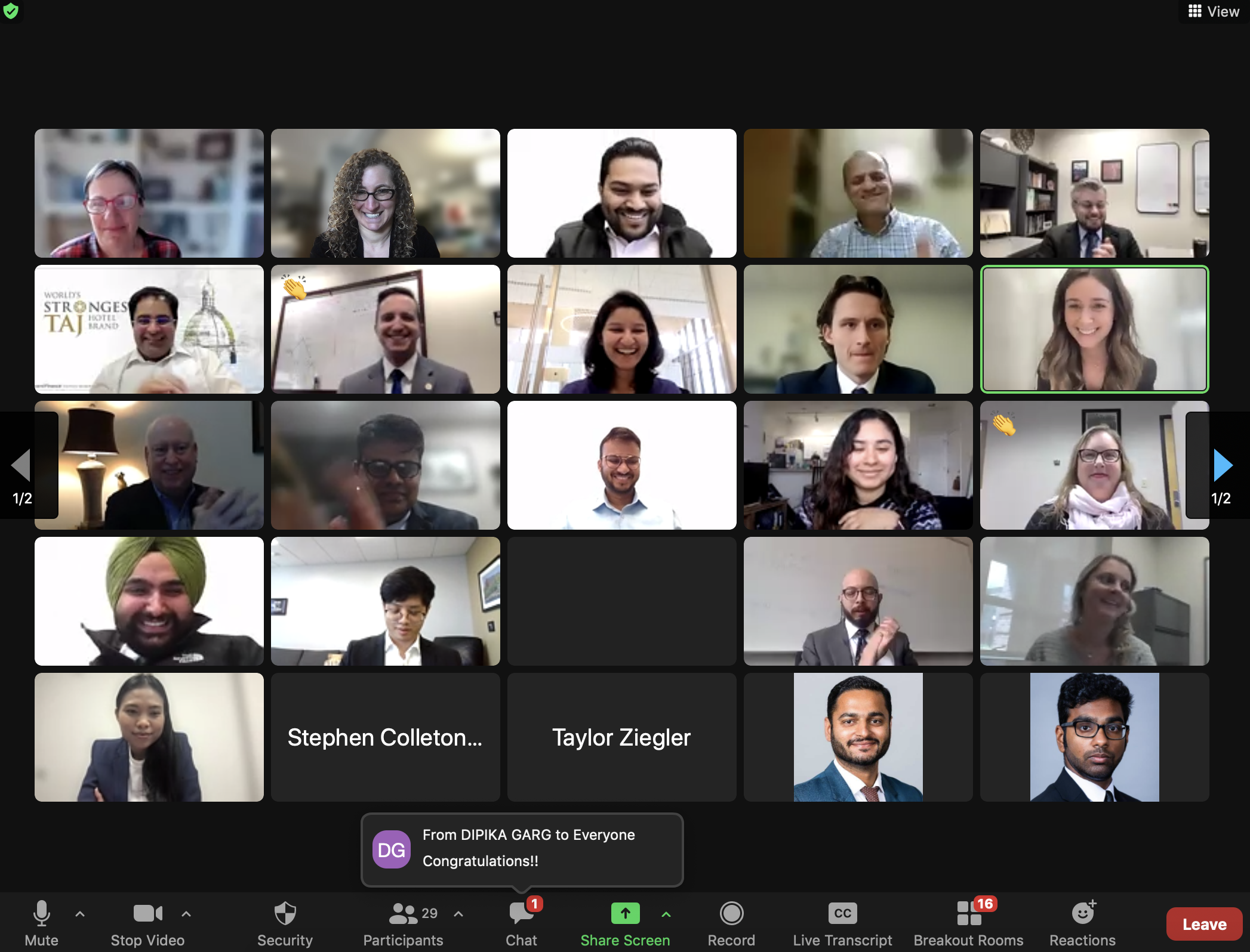 2022 Big Ten Case Competition Zoom screengrab