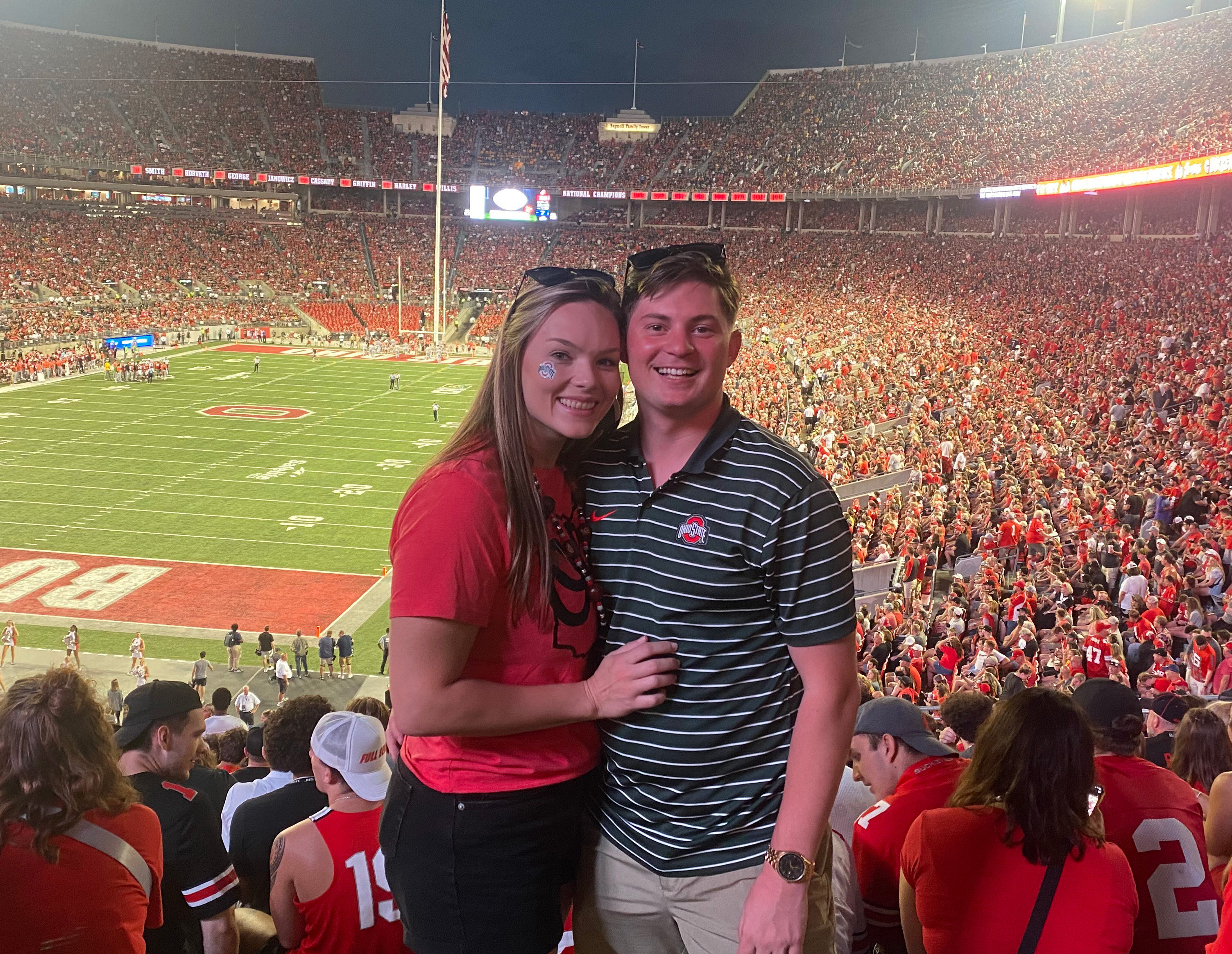 Jake and Jenna Rutherford at Ohio Stadium