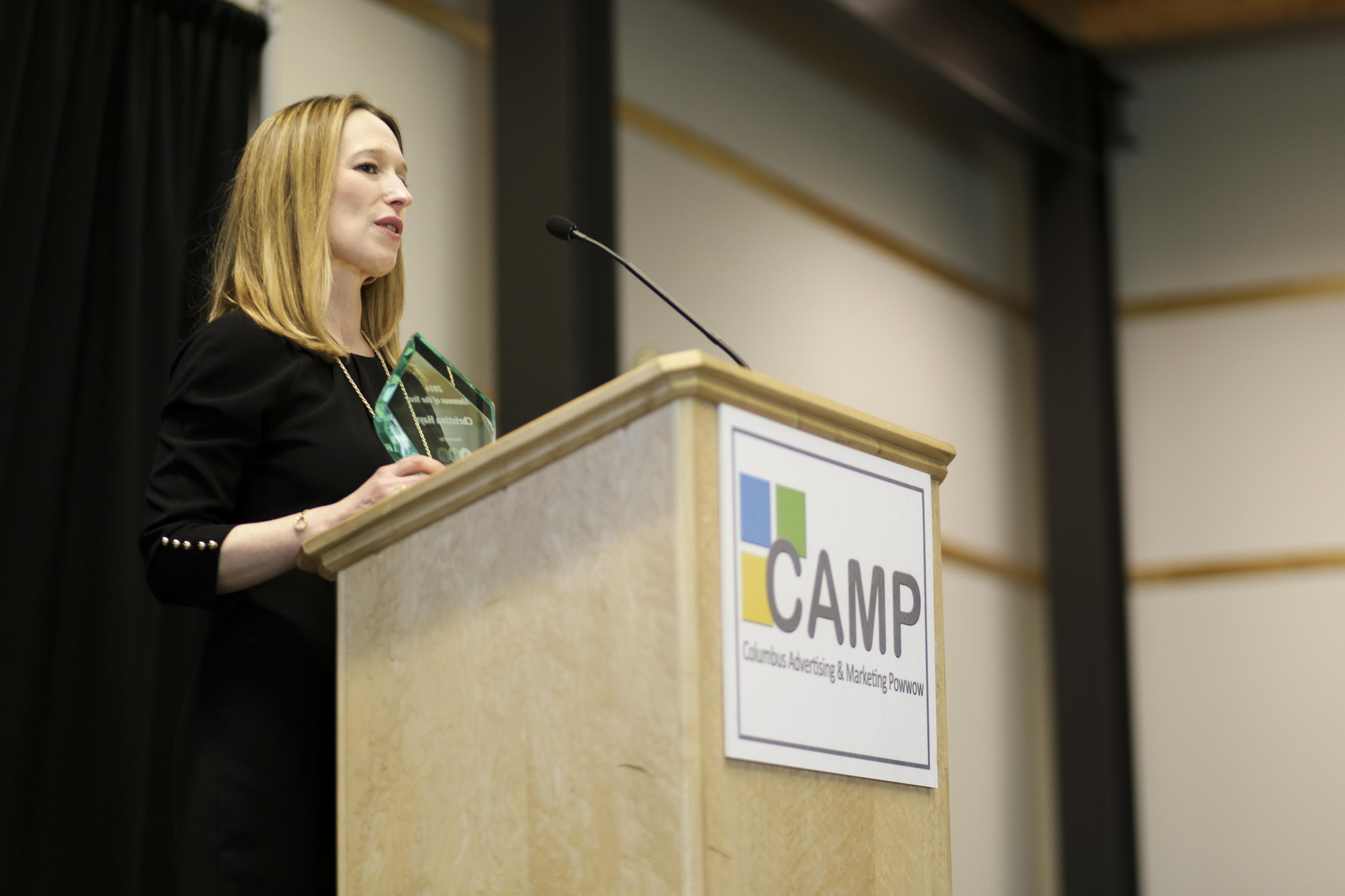 ​ ​​ ​Alumna Christina Hays accepts CAMP's inaugural Alumnus 