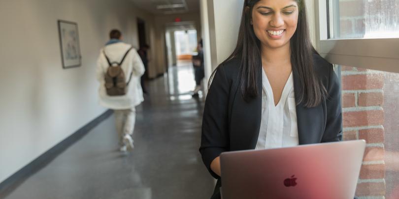 Students on computer